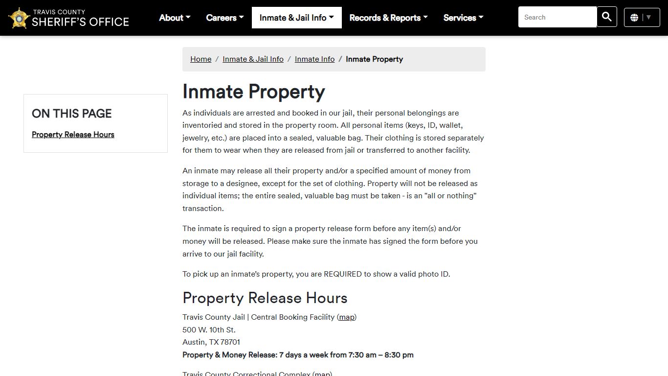 Inmate Property