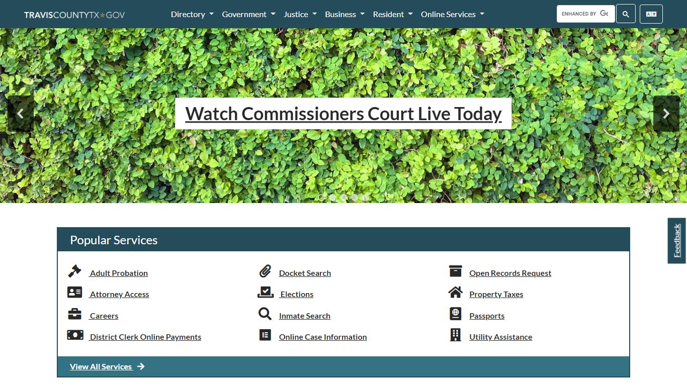 Travis County Homepage